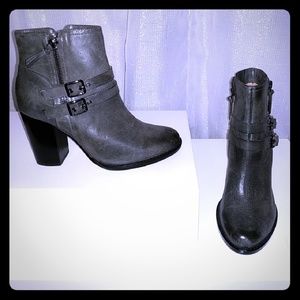 G.I.L.I. Leather Ankle Boots With Buckles Addison